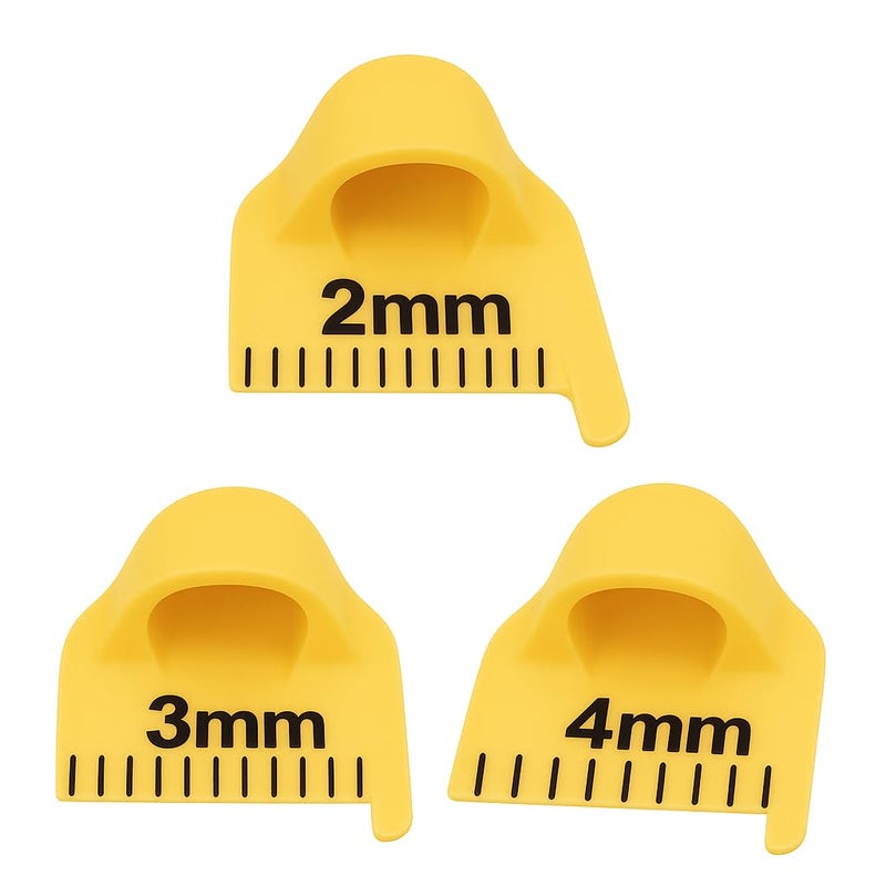 HarMomentum Edge Stitch Lock and Sewing Gauge-Sewing Gauge-Edge Sewing Lockranding Tool-Needle Gauge Quilting Ruler for Straight & Curved Seams for Beginners,Professional Sewers - 2/3/4 Mm, 3 Pcs,Plastic (Yellow) - Image 1